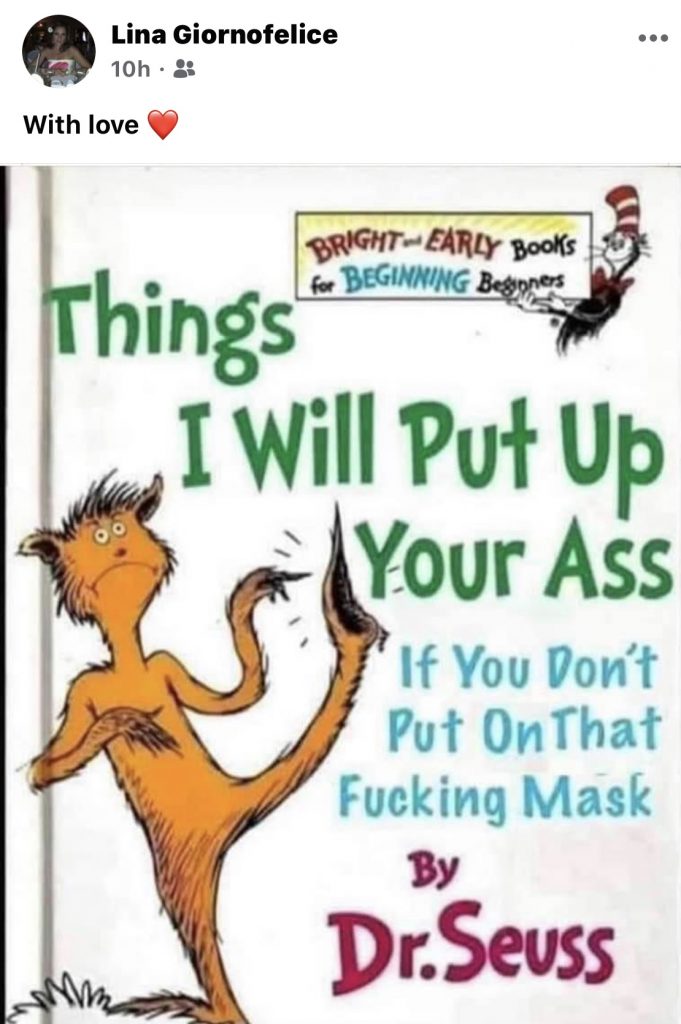 Dr Seuss Things I Will Put Up Your Ass 3938