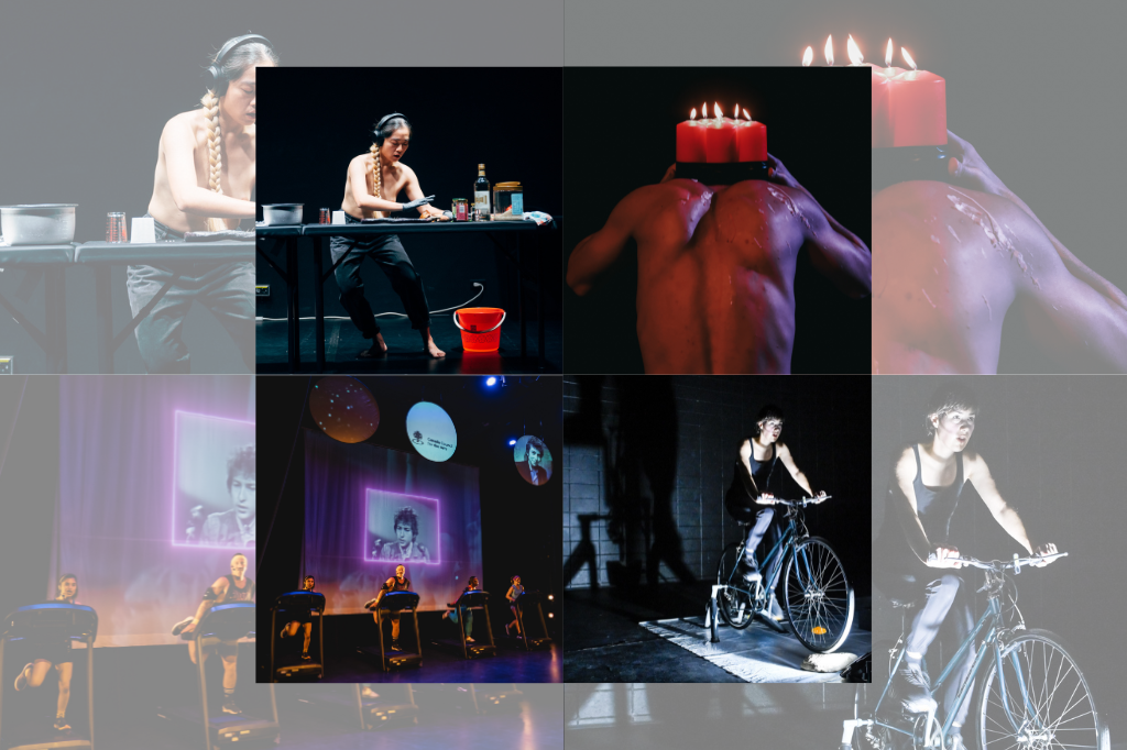 A collage of production photos from the 2024 SummerWorks Performance Festival.