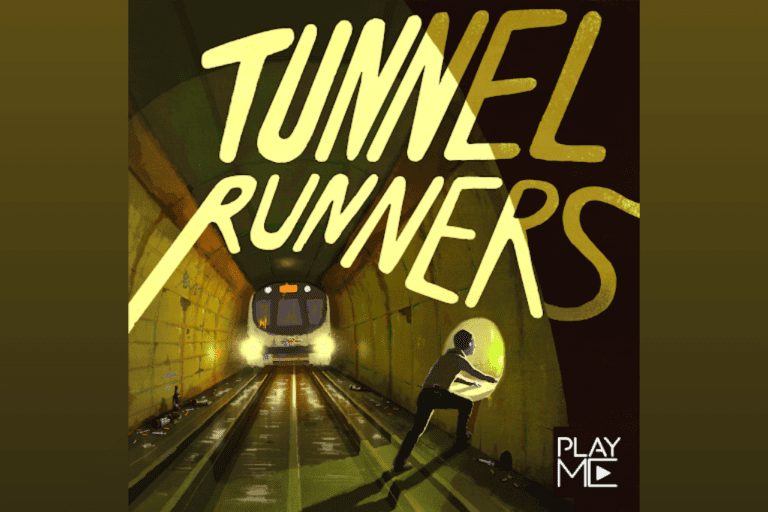 Poster for CBC Podcasts' Tunnel Runners