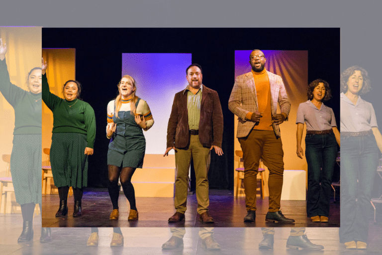 Production photo of Bad Dog's Holiday! An Improvised Musical at Factory Theatre.